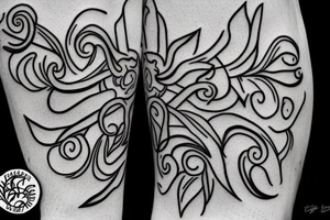 Zucchini blossom vine tattoo idea