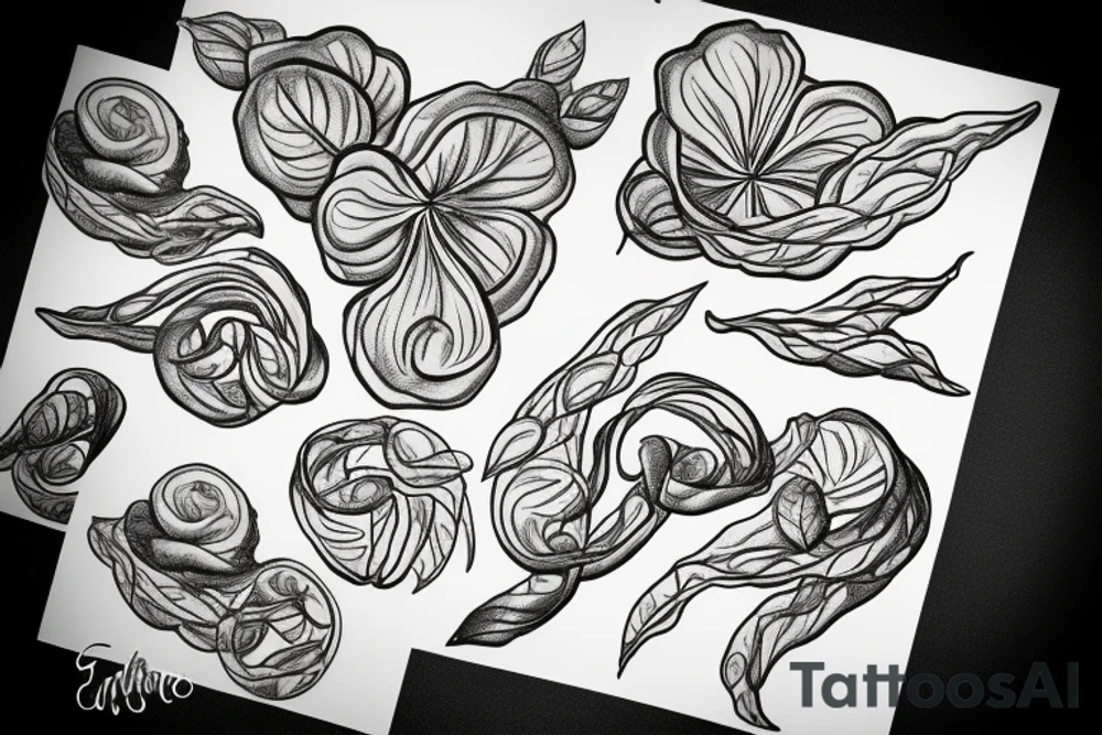 Zucchini blossom vine tattoo idea