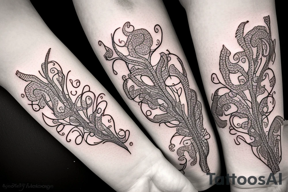 Zucchini blossom vine tattoo idea