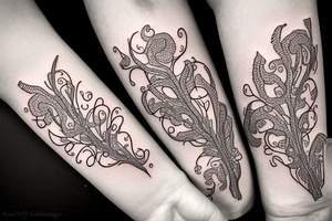 Zucchini blossom vine tattoo idea