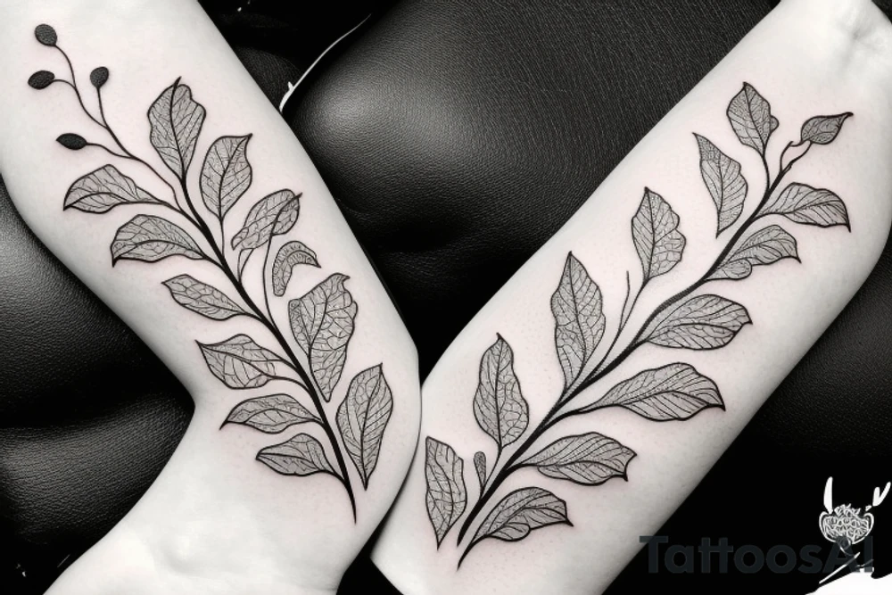 Zucchini blossom vine tattoo idea