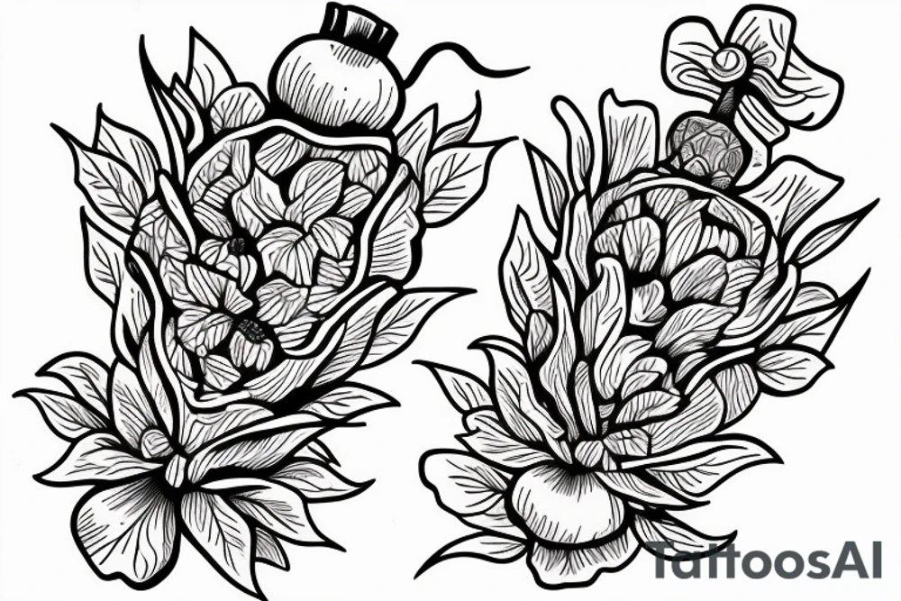 Zucchini blossom tattoo idea