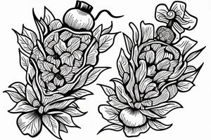 Zucchini blossom tattoo idea