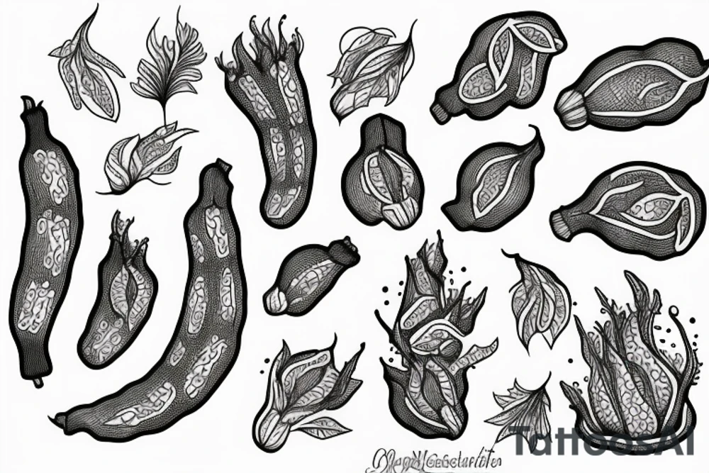 Zucchini flower tattoo idea