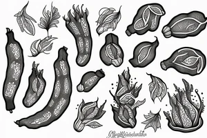 Zucchini flower tattoo idea
