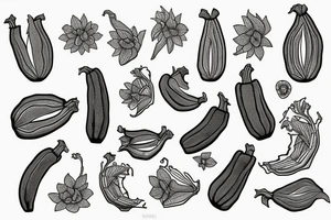 Zucchini flower tattoo idea