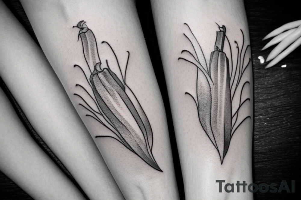 Zucchini flower tattoo idea