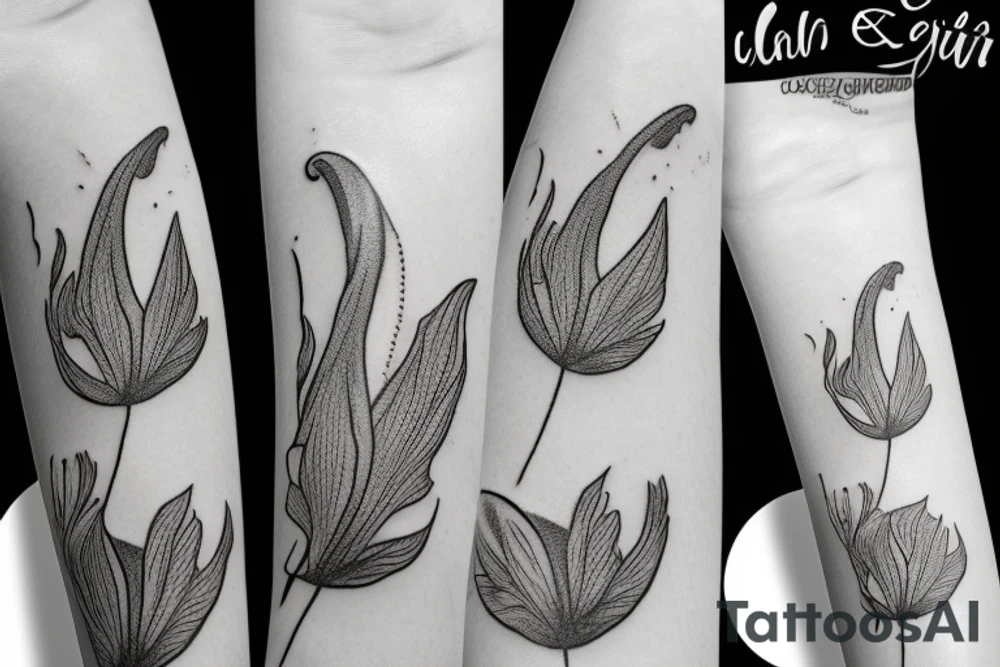 Zucchini flower tattoo idea