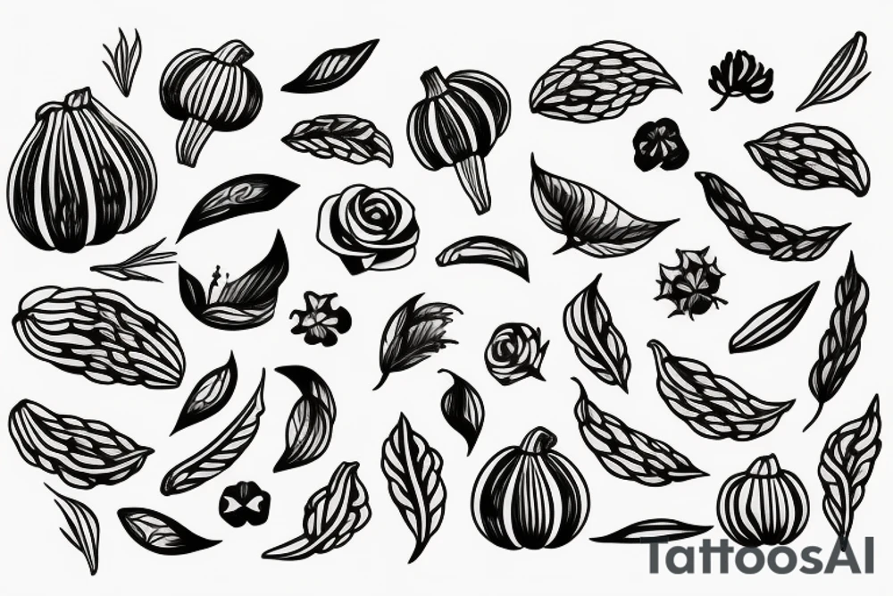 Squash flower tattoo idea