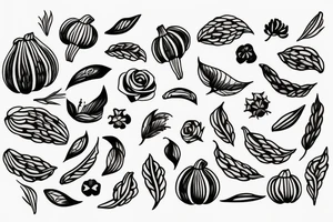 Squash flower tattoo idea