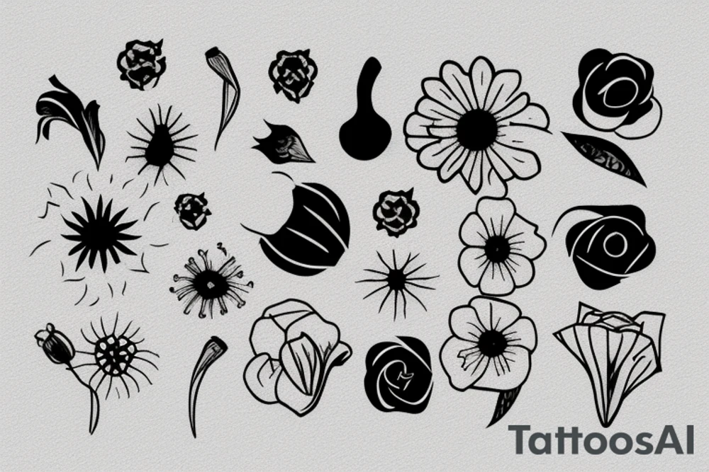 Squash flower tattoo idea