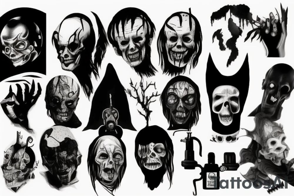 Classic horror movies tattoo idea