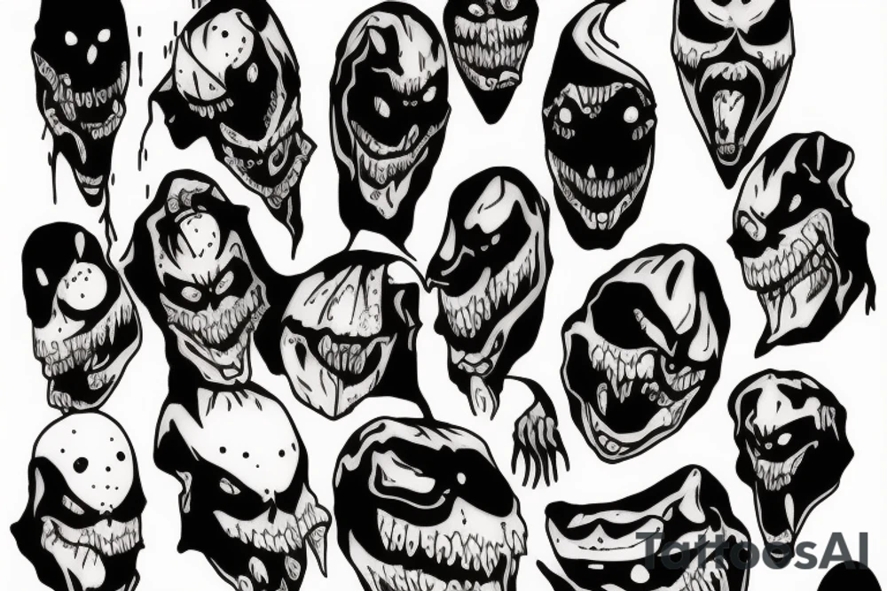 Ghostface Scream tattoo idea