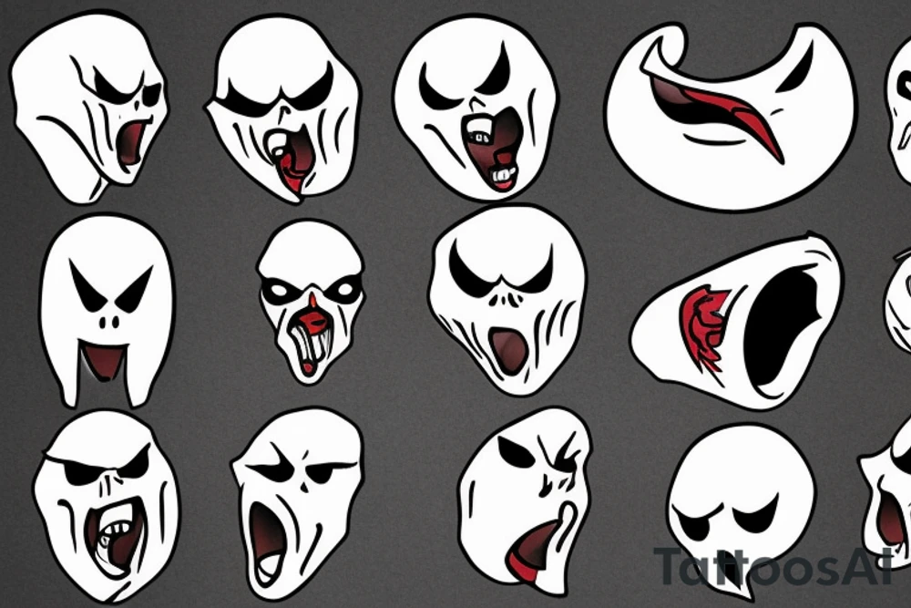 Ghostface Scream tattoo idea
