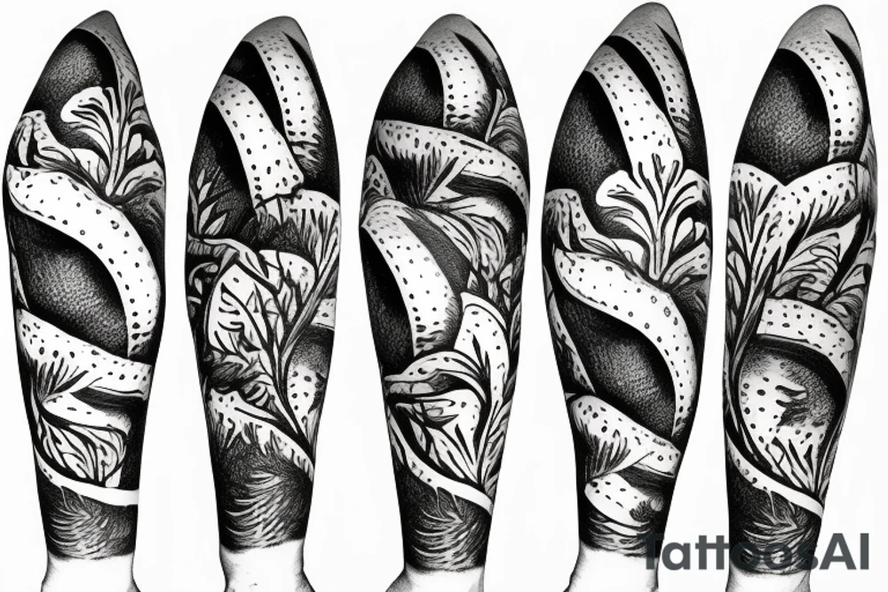 Zucchini plant tattoo idea