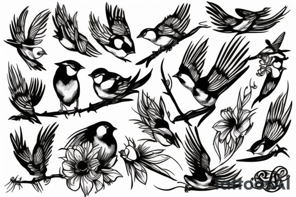 Sparrow tattoo idea