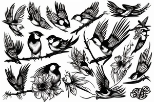 Sparrow tattoo idea