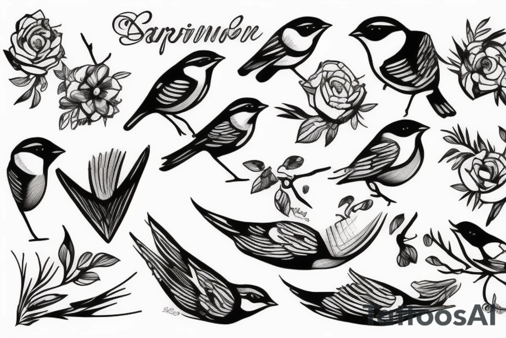 Sparrow tattoo idea