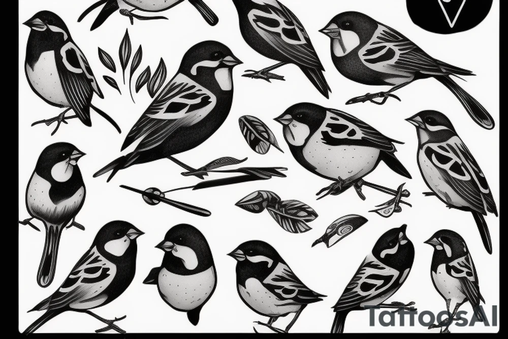 Sparrow tattoo idea