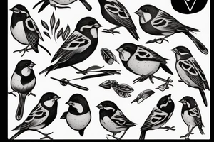 Sparrow tattoo idea