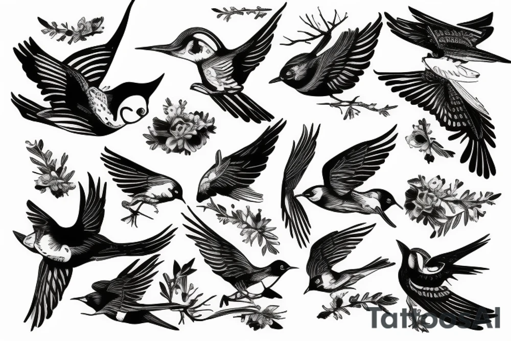 Flying Sparrow tattoo idea