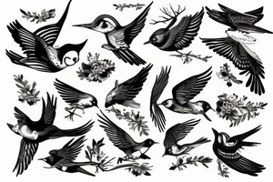 Flying Sparrow tattoo idea