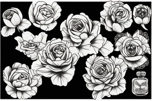 bouquet de pivoine tattoo idea