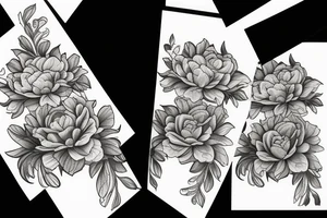 bouquet de pivoine tattoo idea