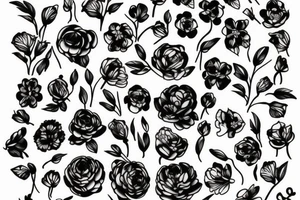 bouquet de pivoine tattoo idea
