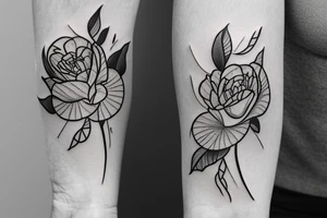 bouquet de pivoine tattoo idea