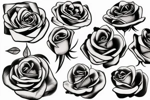 rose en oneline tattoo idea