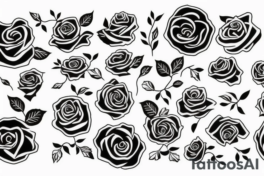 rose en oneline tattoo idea
