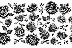 rose en oneline tattoo idea