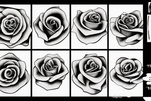 rose en un trait tattoo idea