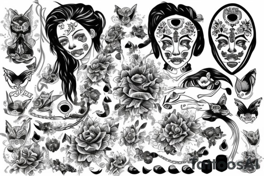 chat neo-traditionnel tattoo idea