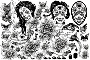 chat neo-traditionnel tattoo idea