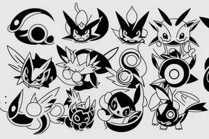 pokemon evoli cute tattoo idea