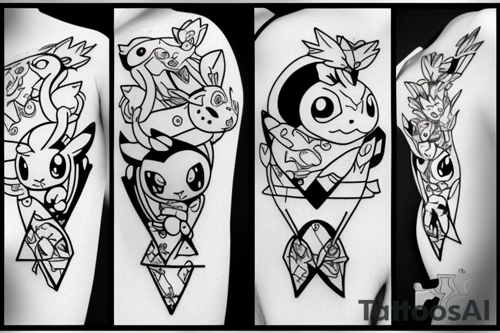 pokemon evoli cute tattoo idea