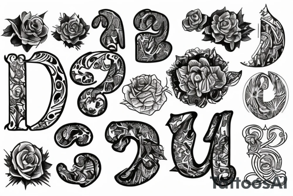 Use initials I j d tattoo idea