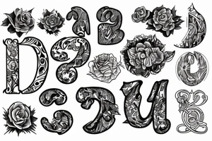 Use initials I j d tattoo idea