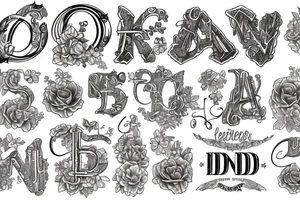 Use initials ijd tattoo idea