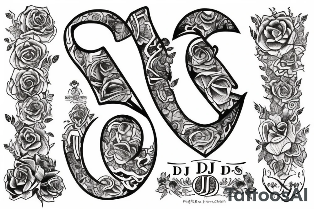Use initials jdi tattoo idea