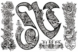 Use initials jdi tattoo idea