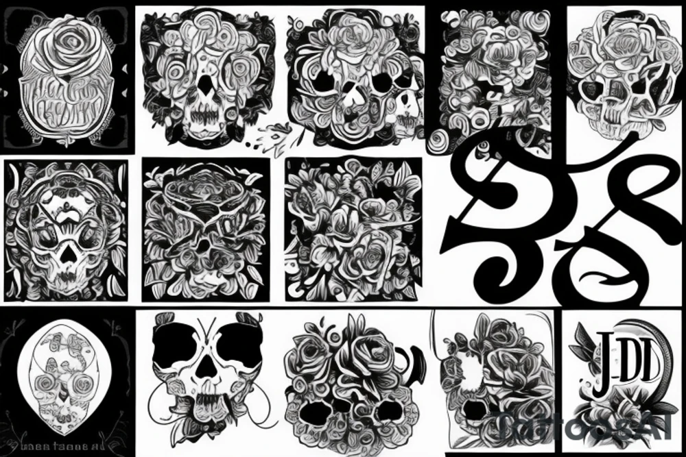 Use combine the initials jdi tattoo idea