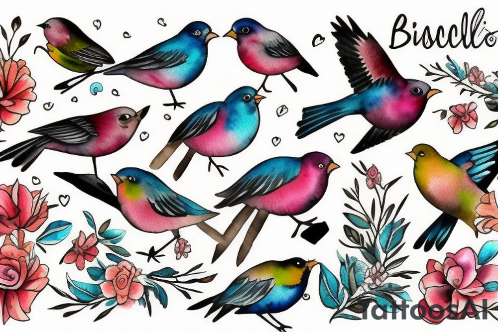 Bird carrying a satchel tattoo idea