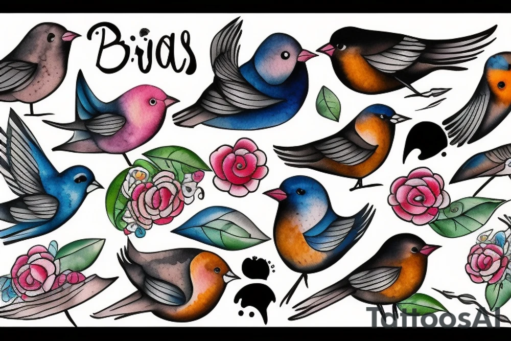 Bird carrying a bag tattoo idea