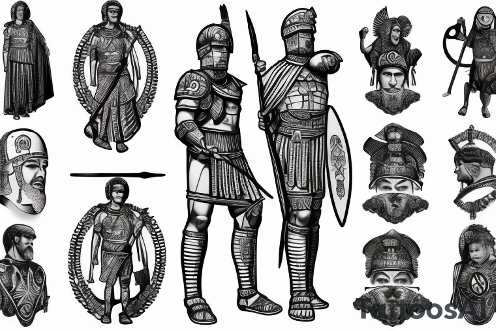 Full body Roman Legionary tattoo idea