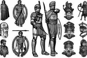 Full body Roman Legionary tattoo idea