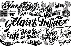 text like ink tattoo idea