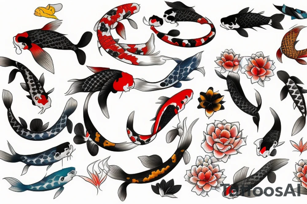 koi fish tattoo idea